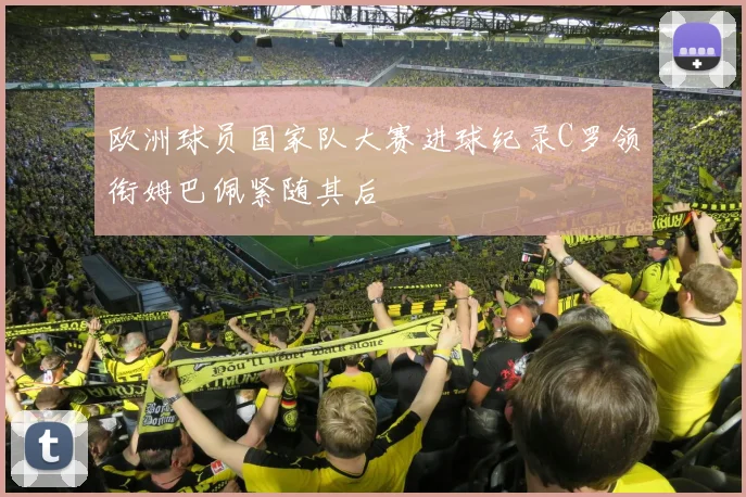 欧洲球员国家队大赛进球纪录C罗领衔姆巴佩紧随其后